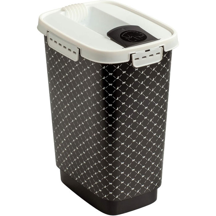 Контейнер для корму Rotho MyPet Cody, 10л з кришкою та клапаном, BPA-free, сірий/білий, 10л