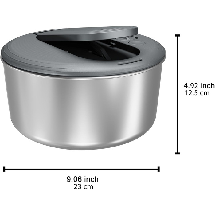 Салатниця-швидкосушка Zyliss Swift Dry 6L з нержавіючої сталі, BPA-free, AquaVent™ технологія, антиковзаюче дно, для миття в посудомийній машині