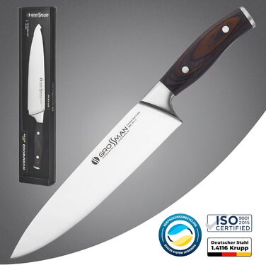 Ніж кухарський Grossman 002SH, 33 см, з нержавіючої сталі, ергономічна ручка