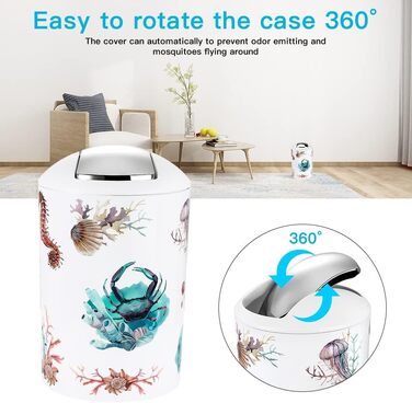 Набір аксесуарів для ванної кімнати Otostar Bambus: миловарка, тримач для зубних щіток, стаканчик, мильниця, тримач для ватних паличок, тримач для туалетного йоржика, сміттєвий бачок (6 предметів)