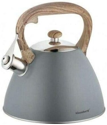 Свисток-чайник з нержавіючої сталі, 3 л, для індукційних, газових та електричних плит (Сірий)