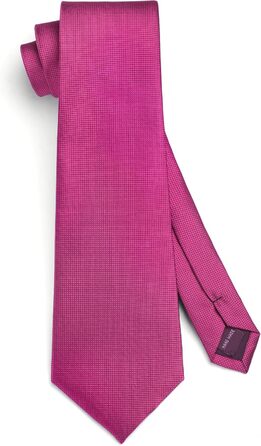 Краватка чоловіча Hisdern для весілля, рожева, з нагрудною хустинкою та затискачами для запонок - комплект