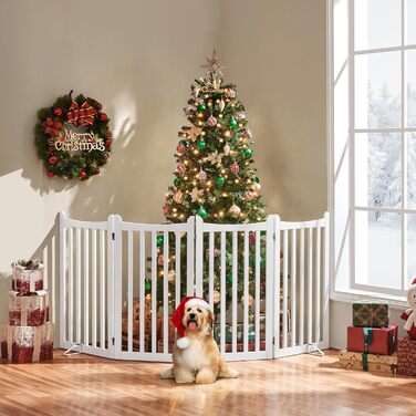 Захисне ґратка для собак Yaheetech, 90.5 x 201.5 см, білий, 4 панелі