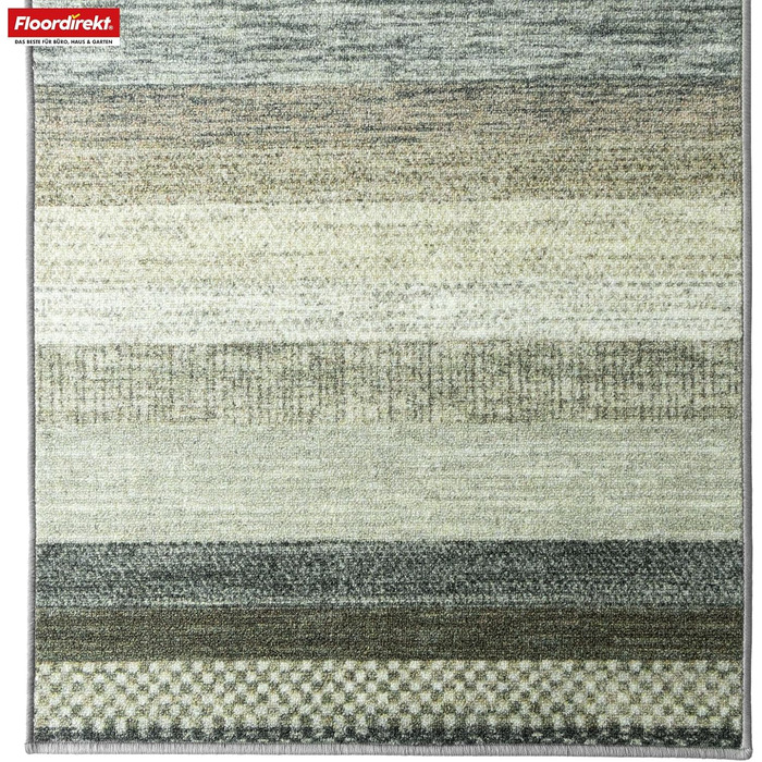 Килимок для кухні, прихожої та вітальні Floordirekt - килимок на замовлення, метр, килимок для прихожої, кухонний килимок, килимок для вітальні (80 x 450 см, Naxos - сіро-антрацитовий)