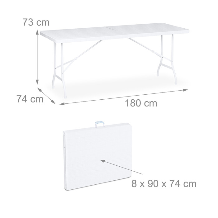 Relaxdays Folding Garden Table