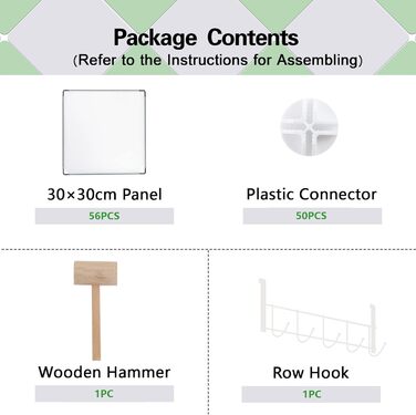 C&AHOME Cube Storage Shelves, 16-Cube Unit, Closet Organizer, DIY Plastic Modular Shelves, Ideal for Bedroom, Living Room, Office, 122 cm L x 31 cm W x 122 cm H, Opaque White, UPCS16M