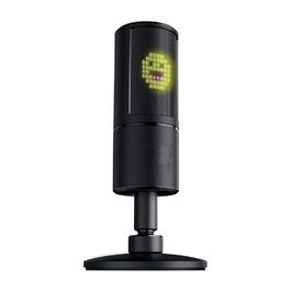 Razer Seiren X для PlayStation – USB конденсаторний мікрофон для стрімінгу PS4/PS5 (чорно-синій). З амортизатором, суперкардіоїда, кнопка вимкнення звуку