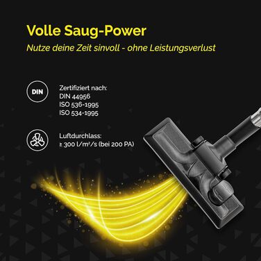 Фільтр для пилососа Kärcher (WD3, WD2, WD1, MV3, MV2, A, K, KNT, NT, SE, VC) – замінник 6.414-552.0 – 3 круглі фільтри + 3 кришки-гвинти для алергіків проти дрібного пилу та запахів (1x WD4)