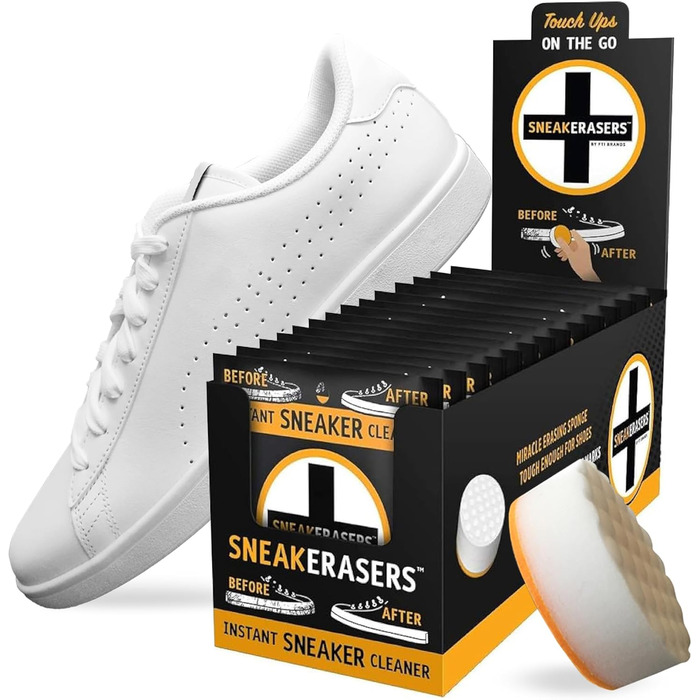SneakERASERS Instant Sneaker Cleaner Sponge, Effective Shoe Cleaning for White Sneakers