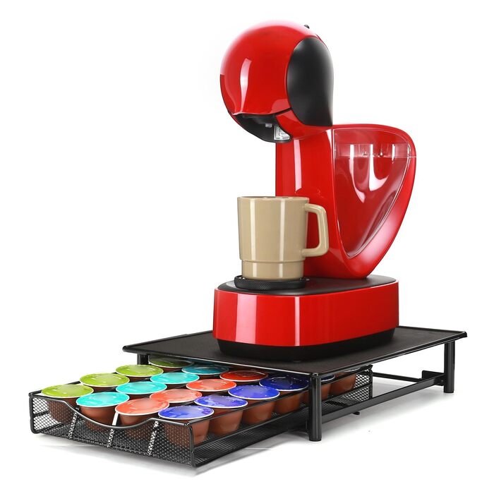 Підставка для капсул Dolce Gusto металева, на 72 капсули, 2-ярусна, чорна - Органайзер для зберігання кавових капсул