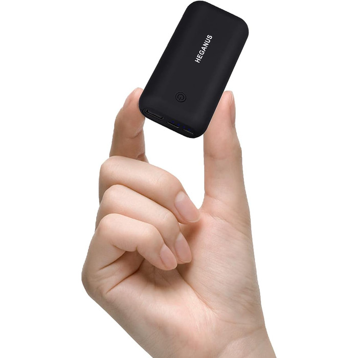 Powerbank 10000mAh Mini: Компактний зовнішній акумулятор для зарядки телефону. Micro USB + USB-C