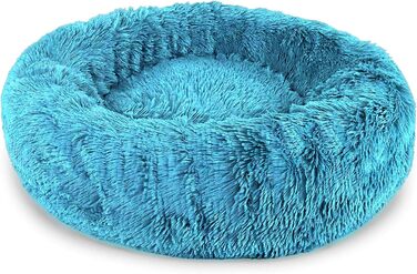 Ліжко для собак та котів Yuma Spazio, 35 x 50 см, бірюзове, міцне, анти-гризун, знімний чохол