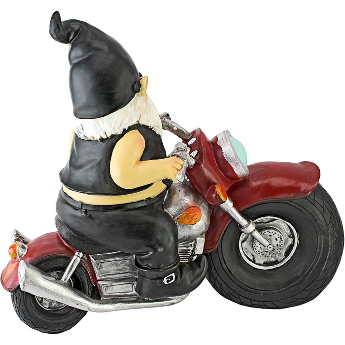 Design Toscano Decorative Figure, Biker with Leather Jacket, Dimensions: 14 x 34.5 x 28 cm