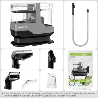 Накладний пилосос для м'яких меблів та килимів - 17kPa, 600W, з набором насадок