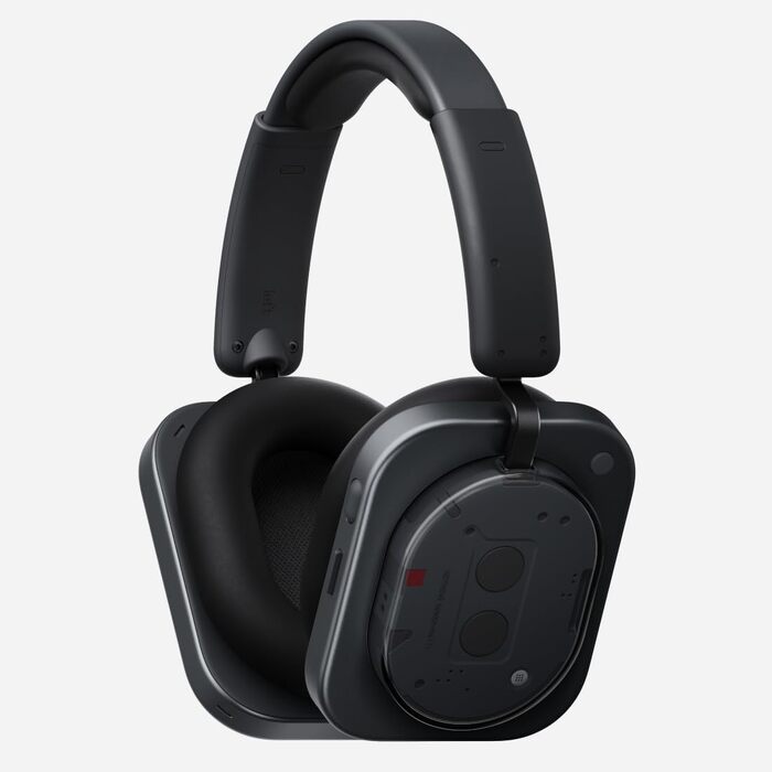 Бездротові накладні навушники Nothing Headphone (1) з активним шумопоглинанням (ANC), Hi-Res Audio, до 80 годин автономної роботи, водонепроникні, чорні