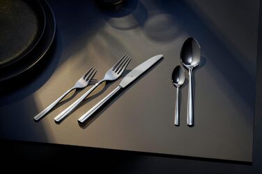 WMF Boston Cutlery Set, 12 Place Settings, 60-Piece Dinner Set, Monobloc Knives, Polished Cromargan Stainless Steel, Shiny, Dishwasher-Safe Single