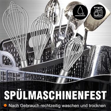 Набір вінчиків Walfos® з нержавіючої сталі (3 шт.) - 18см, 23см, 28см. Стійкі до високих температур, ідеальні для салатів та збивання яєць.