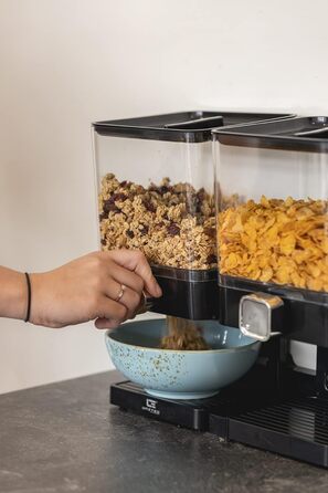 Диспенсер для мюслі, cornflakes та інших круп United Entertainment Luxury - чорний, 34x16.5x31x5 см