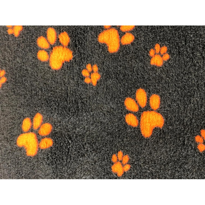 Килимок для собак Elropet Vetbed: преміум якість, 22 мм, для малих та великих собак. Товщина 22 мм. Розміри: S (80x50 см), колір: темно-сірий + помаранчева лапка