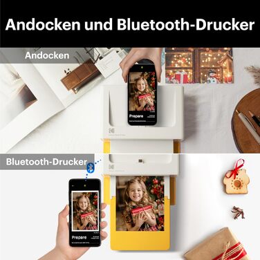 Фотодрук Kodak Dock Plus 4PASS: портативний принтер для фото 10x15 см + 10 аркушів жовтого паперу