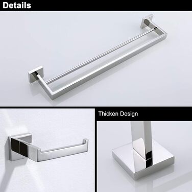 Turs Stainless Steel Toothbrush Holder Bath Drinking Glass Tumbler with Holder Wall Mount, Polished Surface, K7007P (Silver)