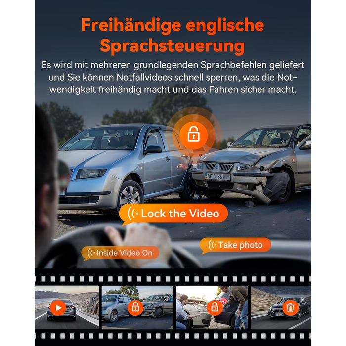 Відеореєстратор VANTRUE S1 Pro 2.5K + 1080P, GPS, WiFi, STARVIS, Паркування, Нічний режим, G-сенсор
