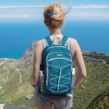Small Backpack / 20L Unisex Daypack Lightweight Travel Backpack Hiking Backpack Trekking Backpack for Hiking, Cycling (Blue - Peacock Blue, 20 Liters)