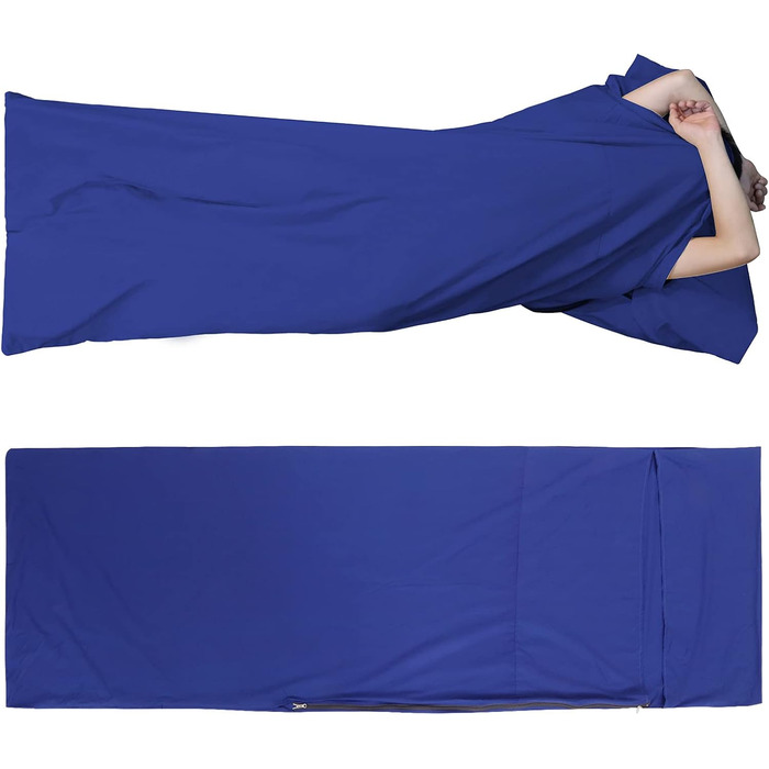 Enforose Sleeping Bag Liner, Travel Sheet and Adult Sleeping Bag, Portable Outdoor Camping Sleeping Bags for Backpacking, Hotels and Hostels