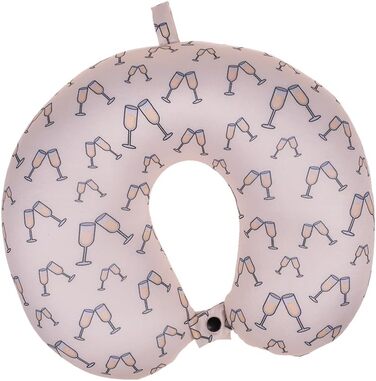 Подушка для шиї Bubbles з мікрогранулятом - компактна, ергономічна, 30x30 см, для подорожей літаком та поїздом