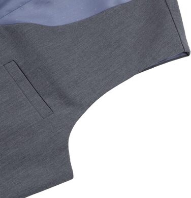 Чоловіча жилетка Allthemen V-подібний виріз, однобортна, Slim Fit, для ділового костюма, Western (XXL, темно-сіра)