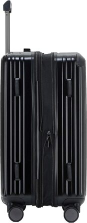 Чорний великий валіза на 4 колесах з TSA-замком, телескопічним ручками та жорстким корпусом, 76 см