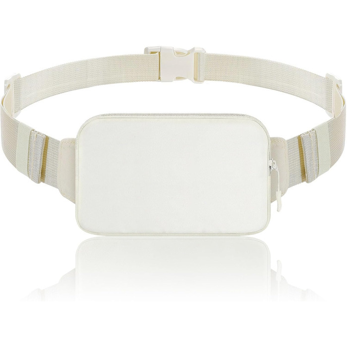 Поясна сумка MoKo для бігу та подорожей, нейлон, унісекс, з регульованим ремінцем та блискавкою (Бежевий)