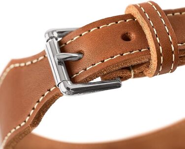 Нашийник для собак Hunter Aalborg ExtraWide оливкового кольору, 45 см, з м'якої шкіри, Made in Germany