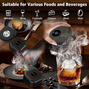 Електричний набір для копчення коктейлів, Смок для віскі з 6 смаками, перезаряджається, подарунок для чоловіків