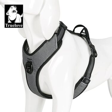 TRUE LOVE Dog Harness Outdoor Adventure II, reflective vest with 2 leash attachments, matching leash and collar available, TLH6071
