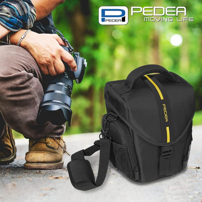 Сумка для камери Pedea Essex для DSLR/SLR/DLSM камер, об'єктивів та аксесуарів з дощовиком, розмір M (жовтий)