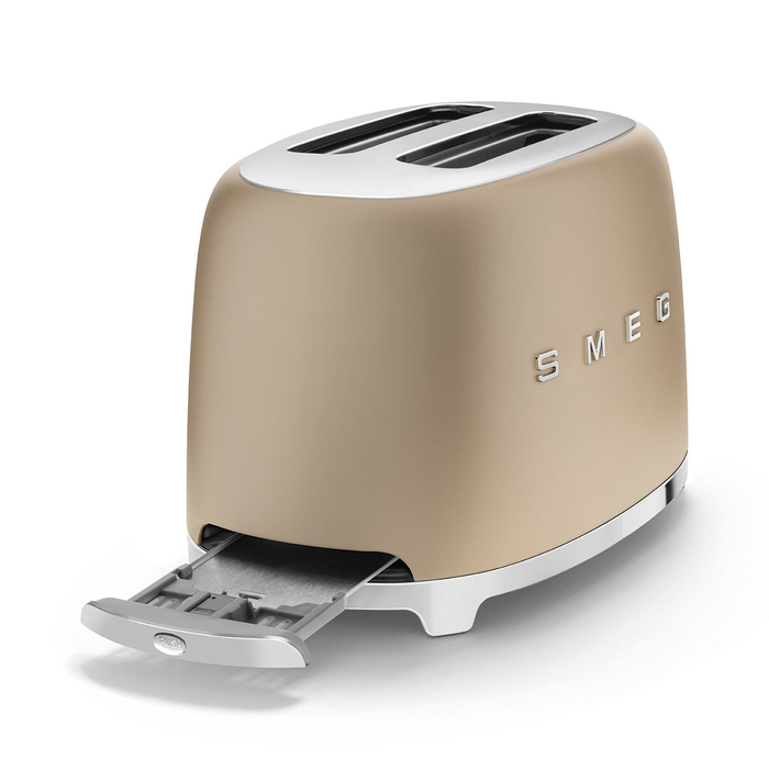 Тостер Smeg TSF01CHMEU, жовтий/золотистий, 950 Вт