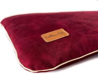 М'яке ліжко-подушка для собак та котів. Зміцнена, м'яка, безпечна для тварин. Розмір 60x40 см, колір вишня (XS)