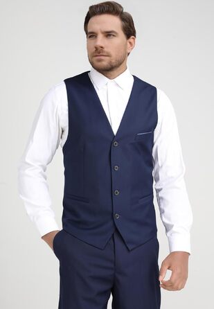 Чоловічий класичний жилет Athemen Slim Fit з V-подібним вирізом для костюма, бізнес-стиль та весіль (3XL, синій #922)