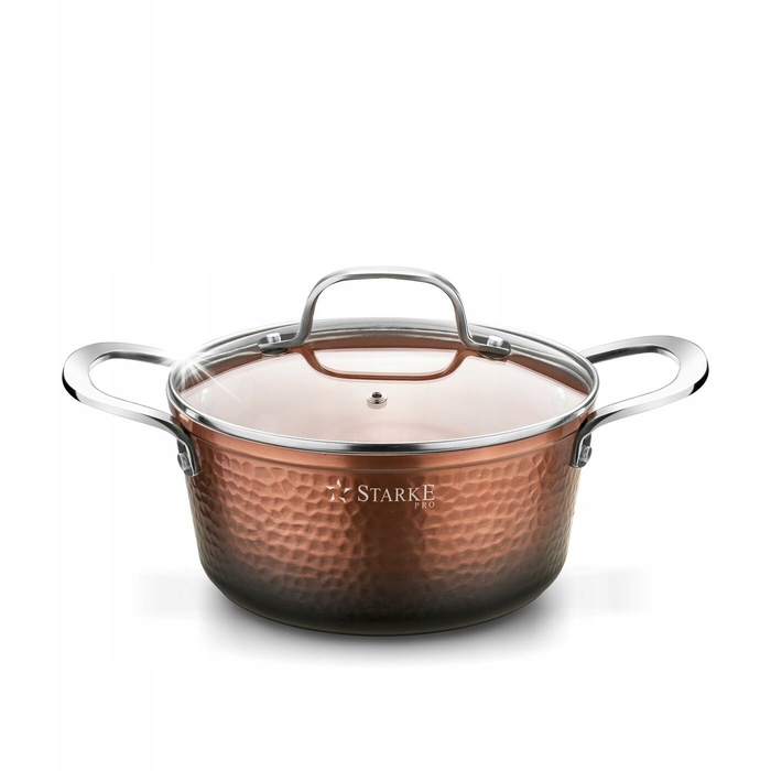 Міцний сотейник для духовки та індукції Starke Pro Glossy Copper, 1,6 л, 18 см