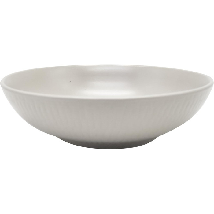 Набір посуду Vintage Tafelservice 'Blanka' від ECHTWERK (18 предметів) для 6 осіб. Стильний сервіз з текстурованого фарфору: 6 тарілок, 6 глибоких тарілок, 6 супових тарілок, кремовий колір.