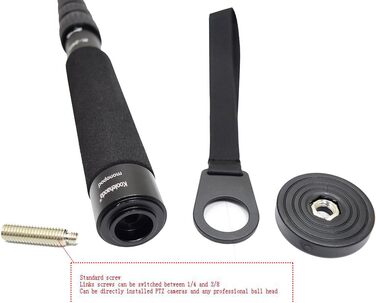 Штатив для камери Koolehaoda K-266 чорний, 6 секцій, 42-160 см, витримує до 7 кг