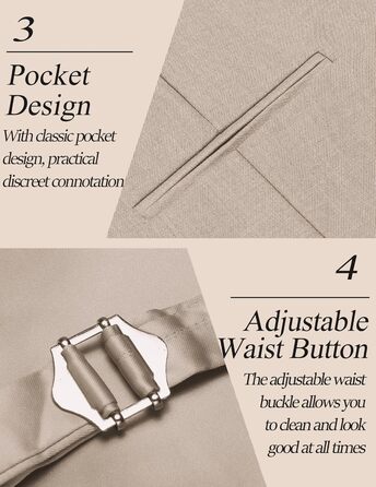 Кожаний жилет чоловічий COOFANDY - стильний західний жилет, V-подібний виріз, 3XL, кольору шампань