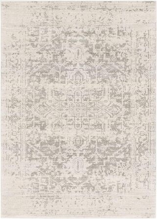 Surya Syracuse Vintage Rug - Oriental Rug for Living Room, Dining Room, Bedroom - Oriental Boho Rug, Short Pile Rug for Easy Care - Large Rug 160x220cm in Grey, 160 x 220 cm (Rectangular)