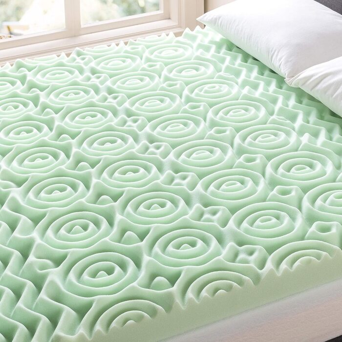 Best Price Mattress Topper made with Memory Foam and Soothing Green Tea Infusion, CertiPUR-US Certified, 10.2 inches