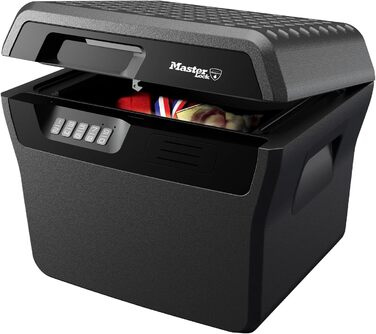 Сейф Master Lock вогнестійкий та водонепроникний з ключем, потрійний захист - від пожежі, води та авіаперевезень, 4.9L, 15.6 x 36.2 x 33 см, з ключем / 4.9L (комбінація / 18.5L)