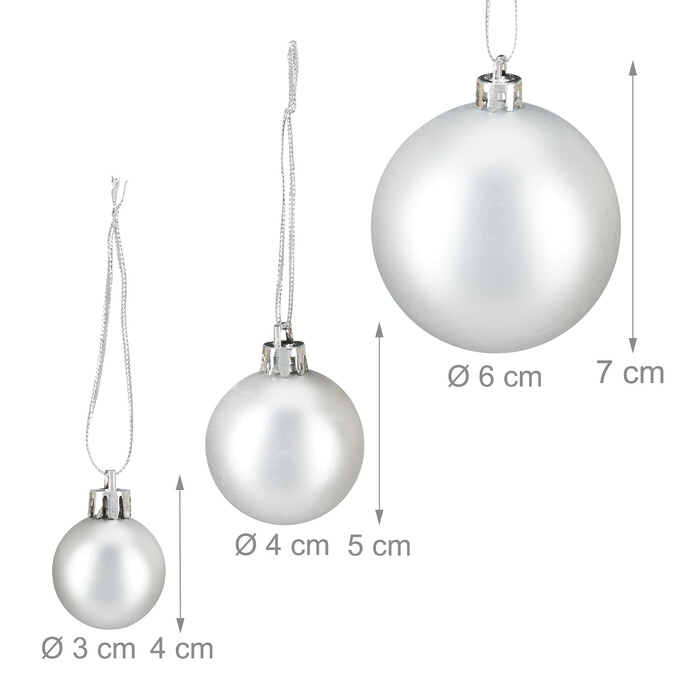 Relaxdays Set of 100 Christmas Baubles