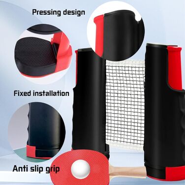 Знімне сітка для настільного тенісу, 190 см (макс), замінна сітка для настільного тенісу, портативна, для столу, офісу, їдальні. Комплект A