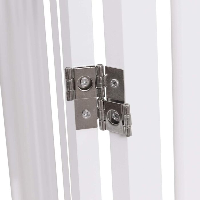 Захисний бар'єр для собак COSTWAY 89 см, 4 панелі, дерев'яний, дитячий, розкладний, захист від сходів, гнучкий, білий