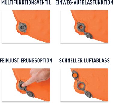 Килимок туристичний надувний Sea to Summit Ultralight Delta Core-V Regular, 2.5 сезони, оранжевий